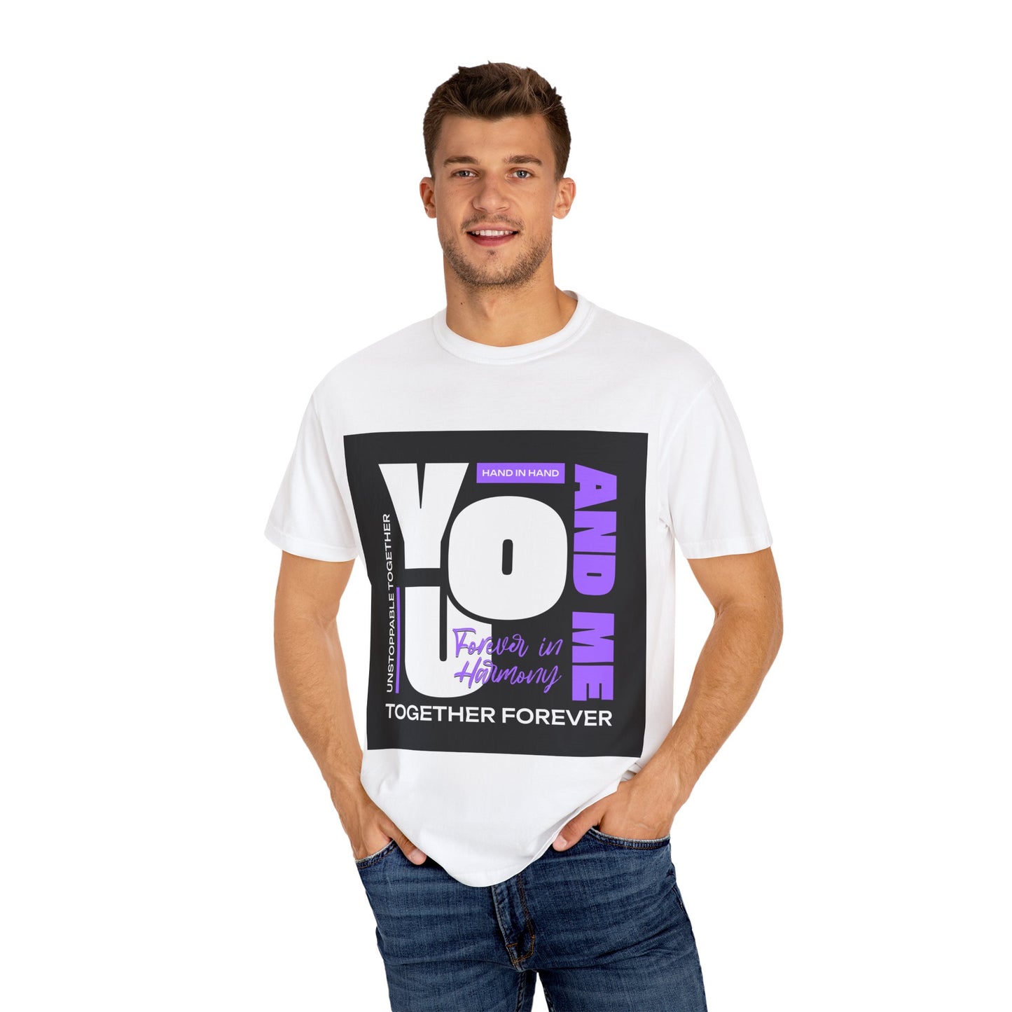 You&ME Unisex Garment-Dyed T-shirt