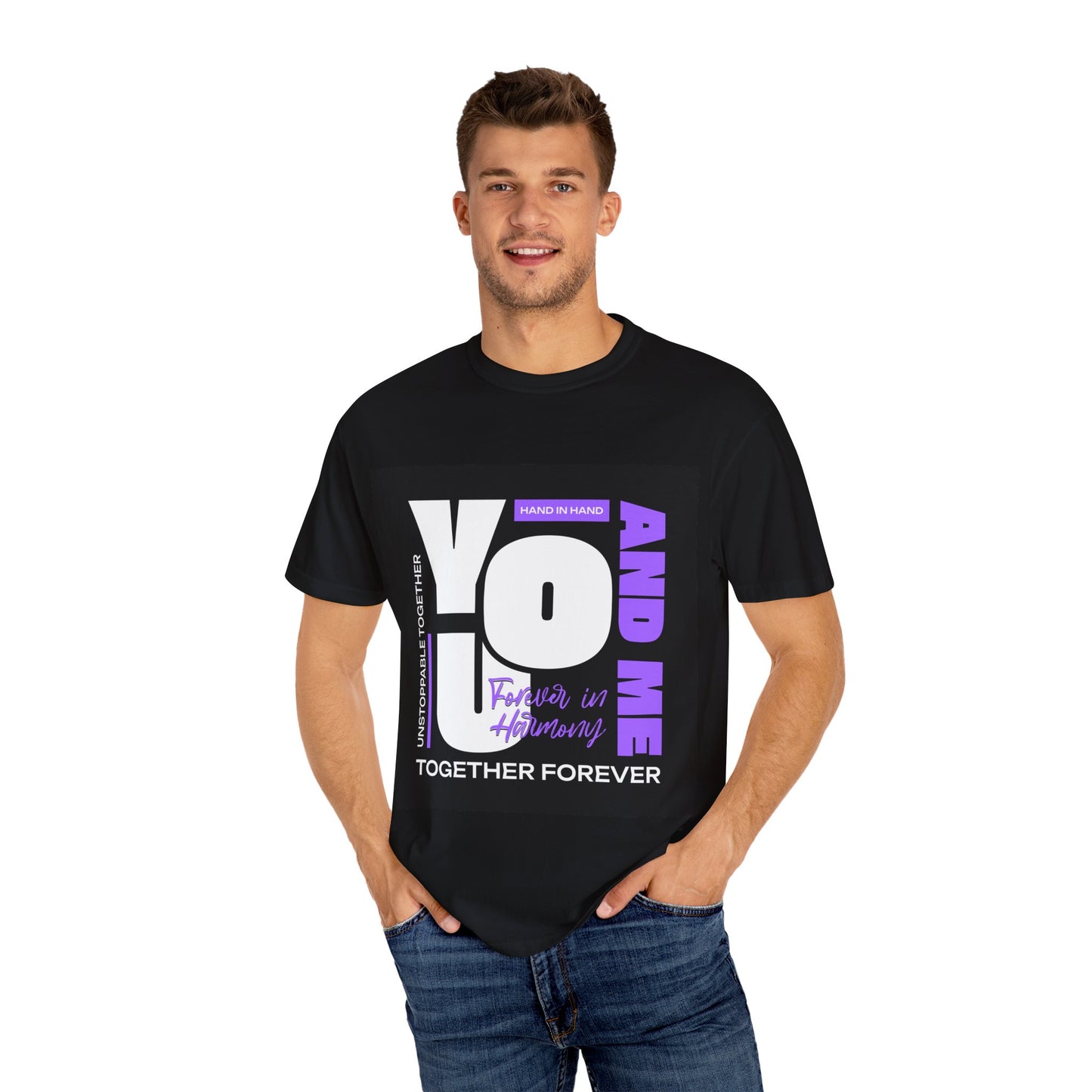 You&ME Unisex Garment-Dyed T-shirt